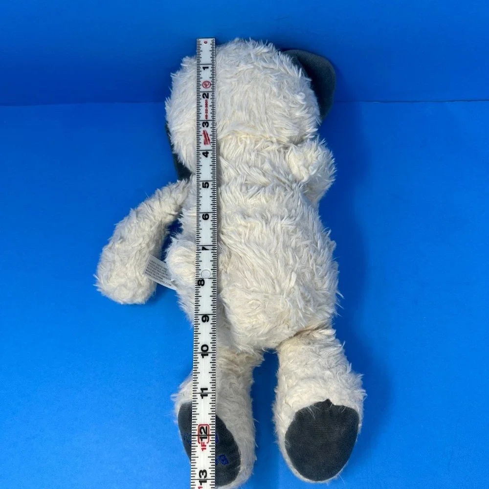 Linzy Toys Dog Plush 13 inch White Grey Best Big Brother Puppy Stuffed Animal